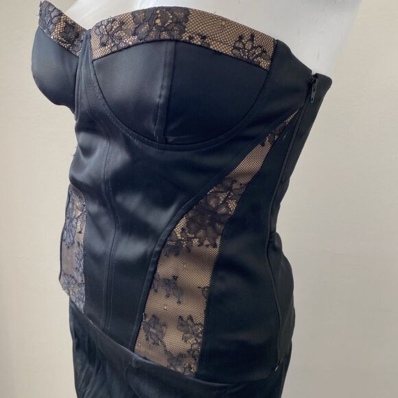 Vintage Y2K 00s Marciano Black w Lace-Accent Matching Blazer & Corset Set - Picture 12 of 14